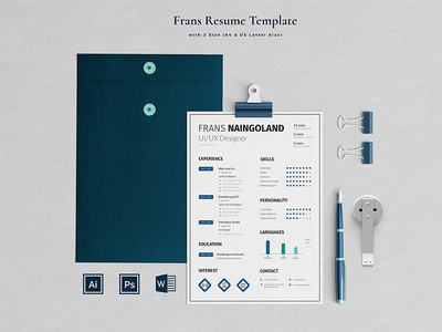创意 Naingoland 简历模板(Creative Naingoland Resume Template)