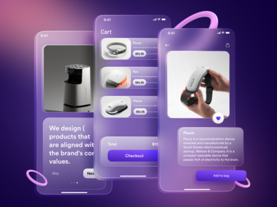 Acasso Glass 态射应用程序设计(Acasso Glass morphism app Design)