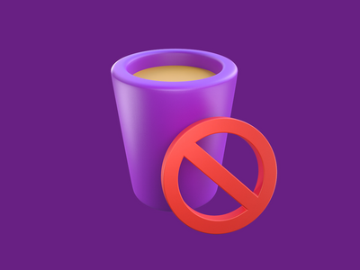 3D 渲染斋月图标禁食禁食(3D Rendering Ramadan Icon no drink for fasting)