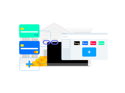 在网站上添加信用卡-插图(Add Credit Card on Website - Illustration)