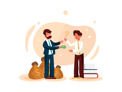 商人在为钱交易(Businessmen at deal for money)