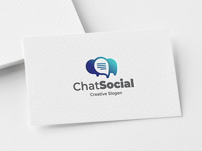 聊天社交徽标模板(Chat Socials Logo Template)