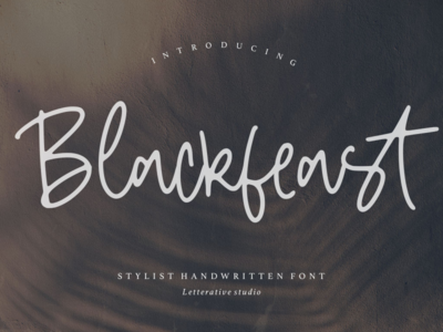 Blackfeast Stylist 手写字体(Blackfeast Stylist Handwritten Font)