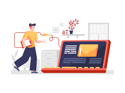 呼叫中心矢量图概念(Call Center Vector Illustration concept)