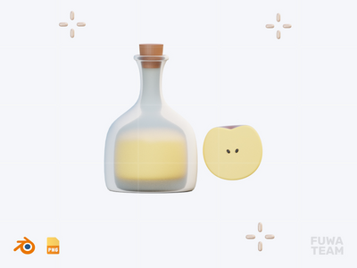 苹果酒 - 3D 秋季插画包（正面）(Apple Cider - 3D Autumn Illustration Pack (front))