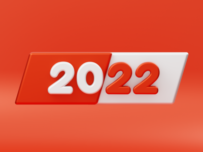 2022 3D 渲染插图(2022 3D Render Illustration)