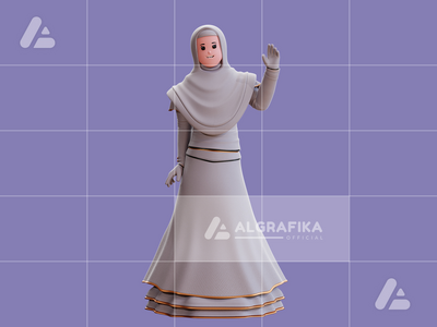 3d 婚礼新娘人物插画(3d wedding bride character illustration)