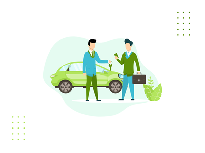 汽车推销员图(Car Saleman illustration)