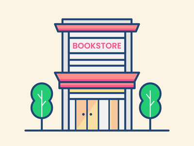 书店插图(Bookstore illustration)