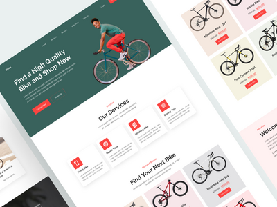 自行车电商登陆页面设计(Bicycle E-commerce Landing page design)