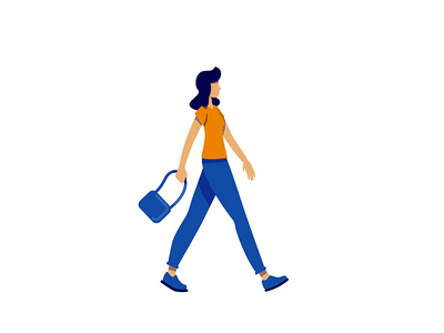 休闲时尚平面彩色矢量不露面人物(Casual fashion flat color vector faceless character)