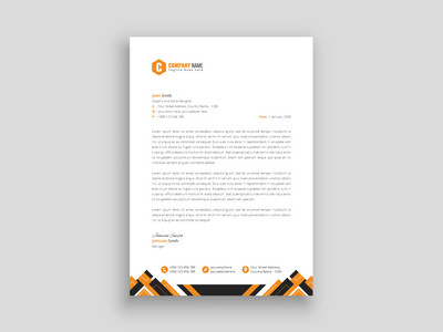 企业创意现代专业商务信头设计模板(Corporate Creative Modern Professional Business Letterhead Design Template)