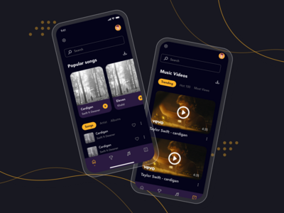 Ahana - 音乐 UI 概念 #10(Ahana - Music UI Concept #10)