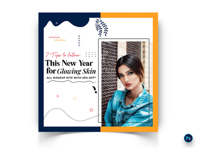 美容社交媒体帖子模板(Beauty Social Media Post Template)