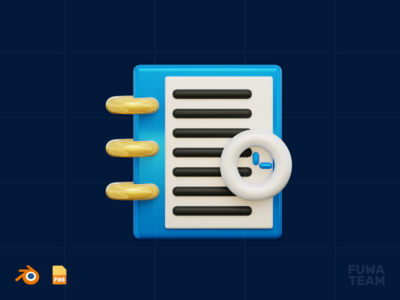 议程 - 3D 设计过程插图（正面）(Agenda - 3D Design Process Illustration (front))