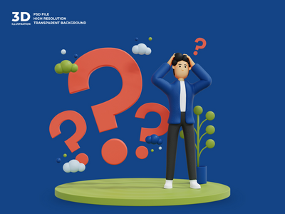 3d 商人人物插图(3d businessman character illustration)