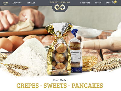 面包店登陆网页模板(Bakery Landing Web Template)