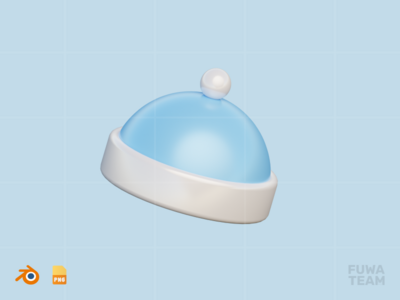 豆豆 - 3D 冬季插图(Beanie - 3D Winter Illustration)