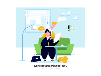 商务人士在房间里交谈(Business People Talking in Room)