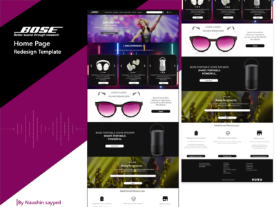 Bose Corporation 音响设备主页重新设计(Bose Corporation audio equipment Homepage Redesign)