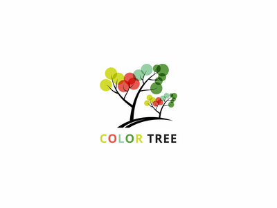 七彩树标志(Colorful Tree Logo)