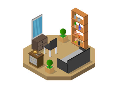理发店等距(barber shop isometric)