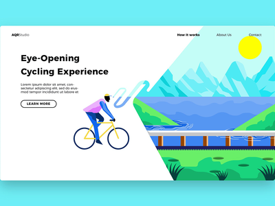 骑自行车 - 横幅和着陆页(Bicycle out - Banner & Landing Page)