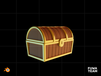 3D 游戏物品在黑暗插图包中发光 - 宝箱(3D Game Item Glow In The Dark Illustration Pack - Treasure Chest)