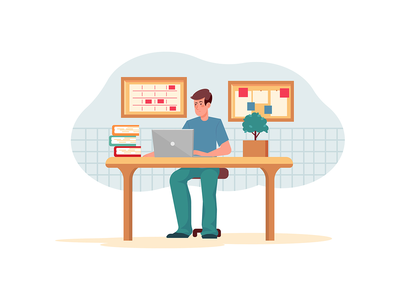 关于启动集思广益的商人(Businessman brainstorming about startup)