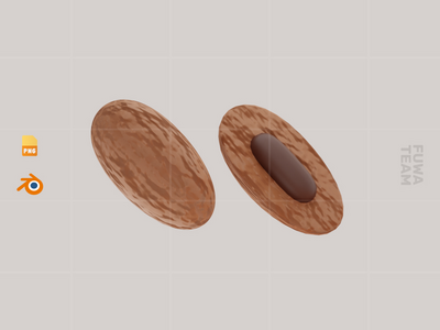 可爱的3D水果插画包-枣果（正面）(Cute 3D Fruit Illustration Pack - Date fruit (front))