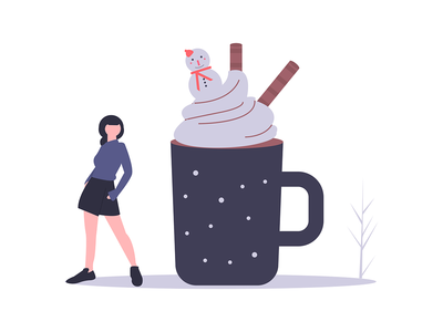 圣诞热饮派对 illustratiom(Christmas hot beverage party illustratiom)