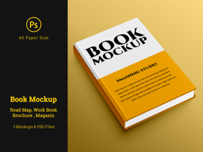 书籍封面样机模板(Book Cover Mockup Template)