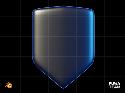 3D游戏属性在黑暗插图包中发光 - 防御（正面）(3D Game attribute glow in the dark illustration pack - Defend (Front))