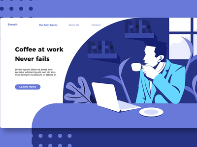 咖啡 - 横幅和着陆页(Coffee - Banner & Landing Page)