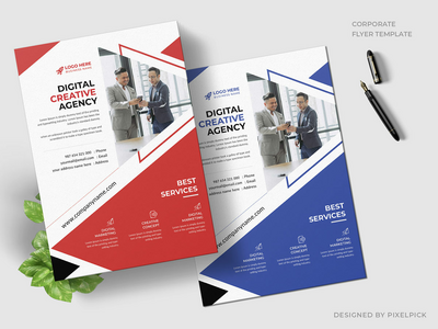 企业传单模板(Corporate Flyer Template)