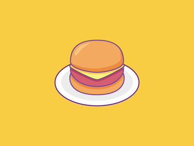 汉堡食品矢量图(Burger food vector illustration)