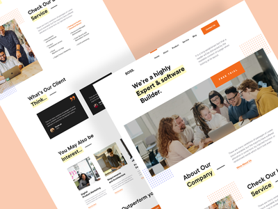 老板。数字代理登陆页面设计(Boss. Digital Agency landing page Design)
