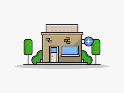 卡通插图药房(Cartoon illustrated pharmacy)