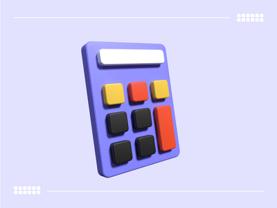 3D 计算器插图(3D Calculator Illustration)