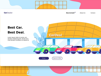 汽车经销商-横幅和登陆页面(Car Dealership - Banner & Landing Page)