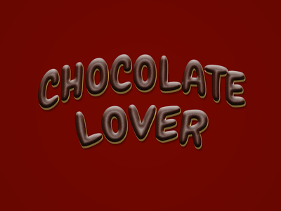 巧克力恋人文字效果|标志样机(Chocolate lover text effect | logo mockup)