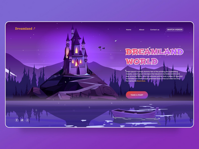 惊人的梦境世界网页布局(Amazing 🌍dreamland world web layout 💻)