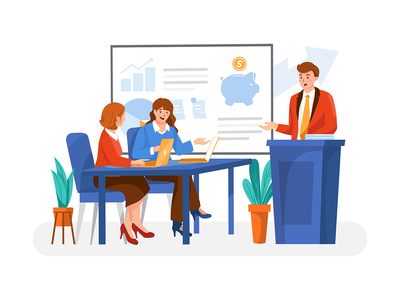 商务教练矢量插图概念(Business Coaching Vector Illustration concept)