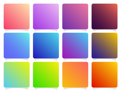 美丽充满活力的彩色渐变系列(Beautiful vibrant colorful gradients collection)