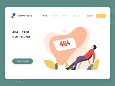 404 - 页面未找到概念屏幕(404 - Page not found concept screen)