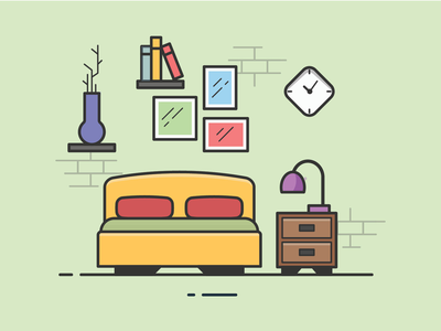 卧室插图(Bedroom Illustration)