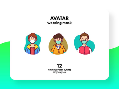 戴着安全面具的阿凡达(Avatar wearing safety mask)