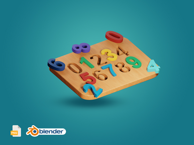 蒙台梭利婴儿玩具的 3D 数字拼图(3D Numeric Puzzle for Montessori Baby Toys)