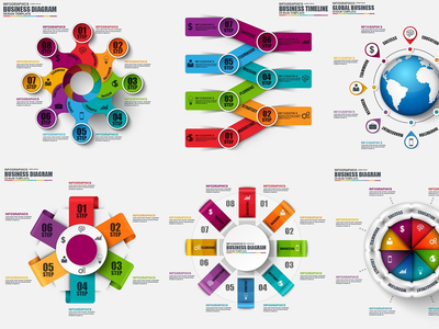 抽象的 3d 业务信息图表(Abstract 3d business infographics)