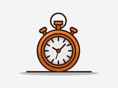 卡通插图秒表(Cartoon illustrated stopwatch)